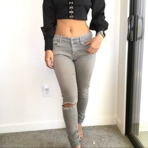 SOLD MOTHER The Looker Jeans - Tan / Khaki Color